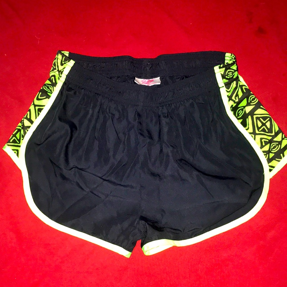work out neon shorts